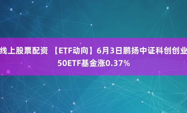 线上股票配资 【ETF动向】6月3日鹏扬中证科创创业50ETF基金涨0.37%